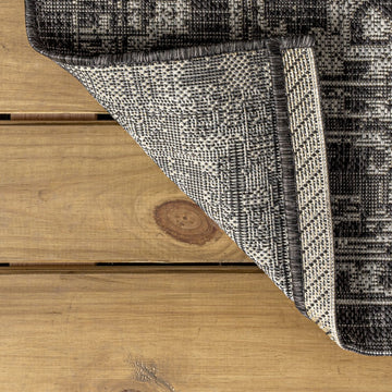 Malta Bohemian Medallion Textured Weave Indoor/outdoor Area Rug